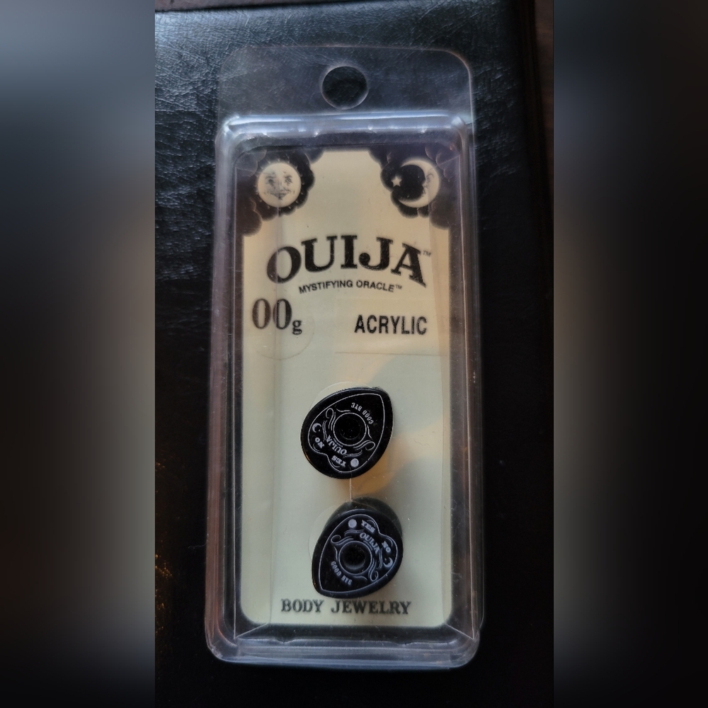 Hasbro Ouija Acrylic Body Jewelry - Black Please read description!